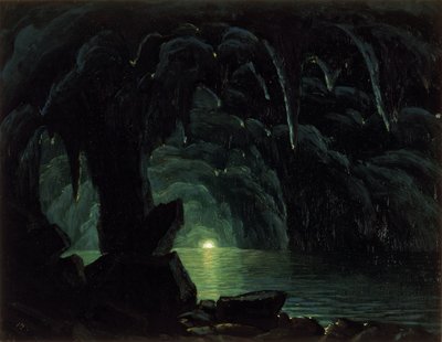 The Blue Grotto, Capri by Albert Bierstadt